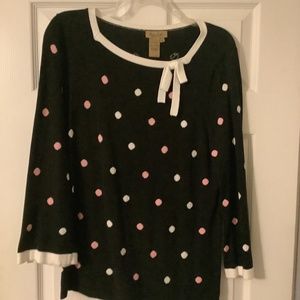 Peck and Peck Weekend polkadot sweater size XL